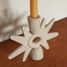 Limited Edition Rays Candlestick Holder - Lamb White